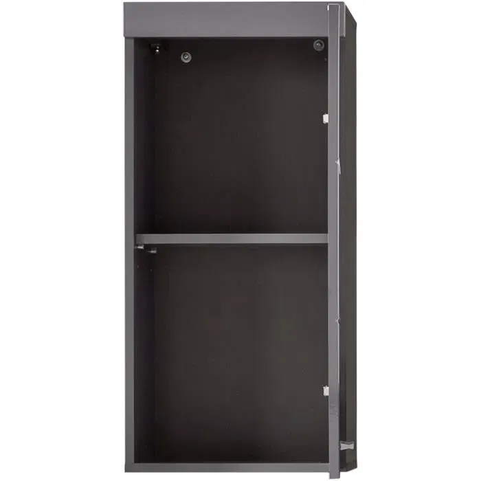 Trendteam - Meuble de salle de bain haut 1 porte Gris brillant en mélamine - 1 étagère - L 37 x H 77 x P 23 cm Trendteam - Meuble de salle de bain haut 1 porte Gris brillant en mélamine - 1 étagère - L 37 x H 77 x P 23 cm