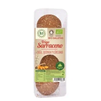 SOLNATURAL Galettes de sarracène, chia, quinoa et curcuma Bio SOLNATURAL Galettes de sarracène, chia, quinoa et curcuma Bio