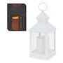 Lanternes blanc avec bougie LED intérieur fonction fixe temporisateur 10,5 x 10,5 x 23 cm