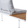 BigBuy Home Canapé de jardin Saskia Blanc Bois Aluminium 260 x 70 x 70 cm