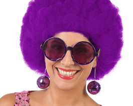 Atosa Lunettes Rondes avec Boules Violettes pour Femme Adulte