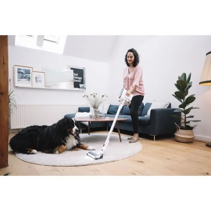 Severin HV7166 Aspirateur balai sans fil multifonctions, 25.2V, autonomie 60 min, brosse High-Speed, éclairage LED, filtre HEPA, bac 400 ml