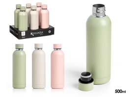 Kinvara Thermos en acier inoxydable 500 ml lot de 3 couleurs claires 7,3x24,5x7,3 cm (Set de 12)