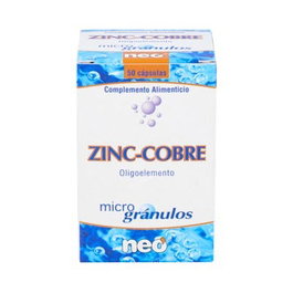 NEO Zinc-Cobre Microgranulos 50 gélules, Complément Alimentaire Zinc et Cuivre
