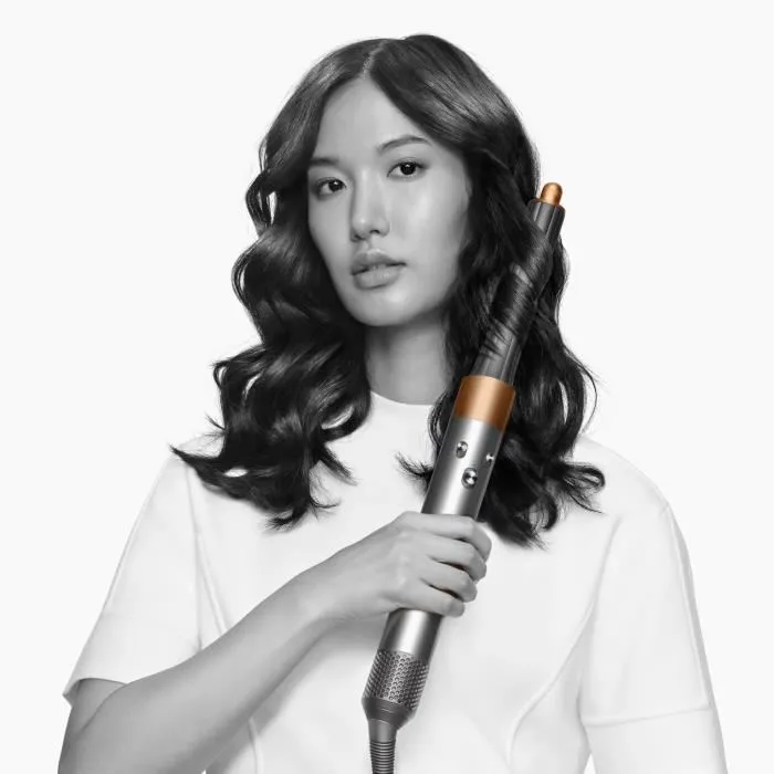 Dyson 533896-01 Airwrap Hairstyler - Coiffeuse sans chaleur avec accessoires, finition nickel/cuivre