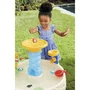Little Tikes Table de Jeux d'Eau Bleue - Table d'Eau Spirale avec Roues Hydrauliques - Jouet d'Extérieur PVC pour Enfants dès 18 mois (73 x 73 x 77.5 cm)