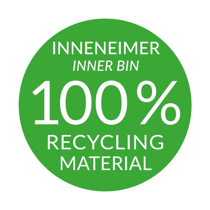 Poubelle Hailo Compact-Box Acier 15 L Noir Gris Intégrable Poubelle Hailo Compact-Box Acier 15 L Noir Gris Intégrable