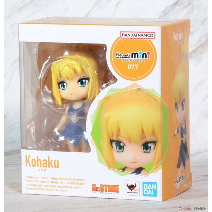 Tamashii Nations Figuarts Mini Kohaku Dr. Stone Figurine PVC 9cm avec Base et Mains Alternatifs