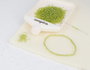 Innspiro Perles de rocaille en verre rond argenté vert avocat 2,3 mm 500g