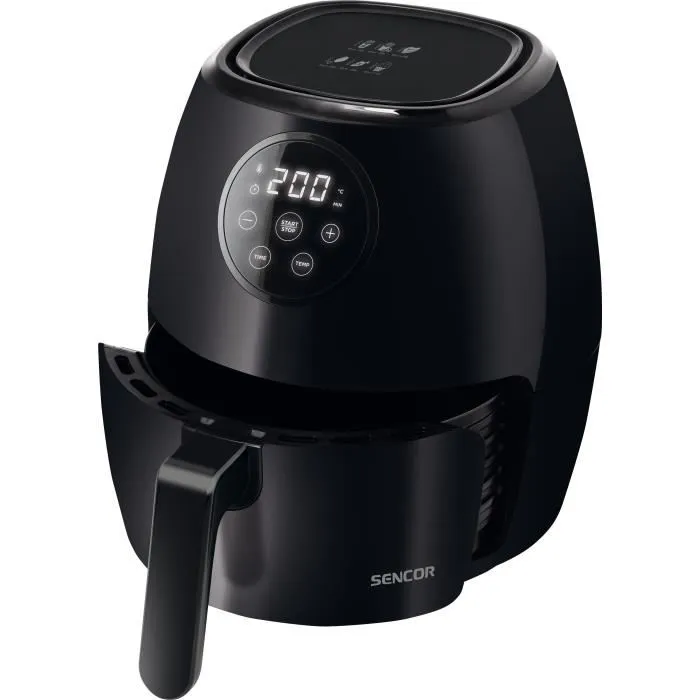 SENCOR SFR 5030BK - Friteuse à air sans huile - 3.5 L - 1300 W - Noir - Écran tactile LED - Cuisson saine