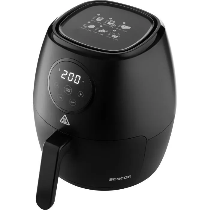 SENCOR SFR 5030BK - Friteuse à air sans huile - 3.5 L - 1300 W - Noir - Écran tactile LED - Cuisson saine