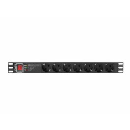 Lanberg PDU-PRO-07F-0200-BK Réglette 1U 16A 6 sorties AC