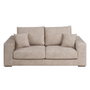 BigBuy Home Canapé Beige Fibre Bois de pin Mousse caoutchouc 206 x 88 x 100 cm