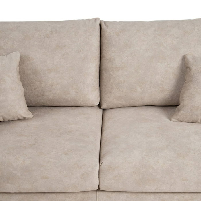 BigBuy Home Canapé Beige Fibre Bois de pin Mousse caoutchouc 206 x 88 x 100 cm