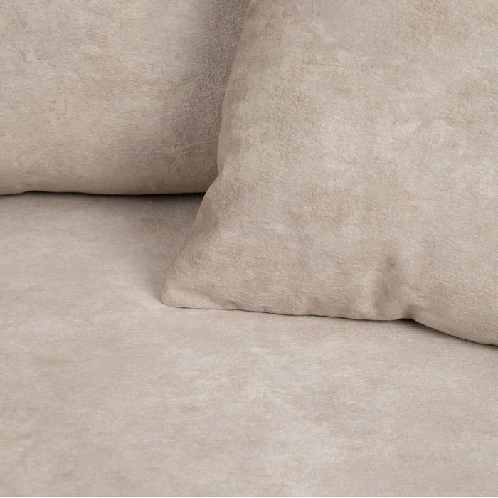 BigBuy Home Canapé Beige Fibre Bois de pin Mousse caoutchouc 206 x 88 x 100 cm