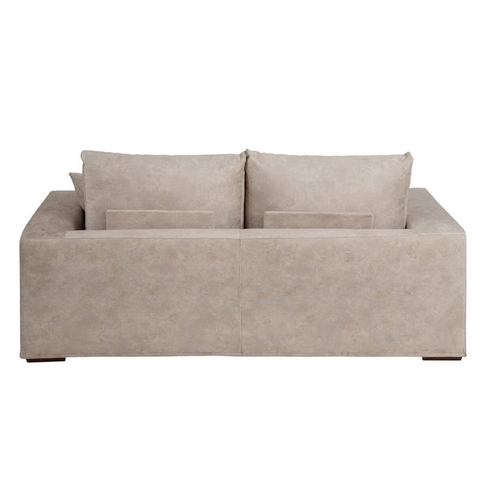 BigBuy Home Canapé Beige Fibre Bois de pin Mousse caoutchouc 206 x 88 x 100 cm