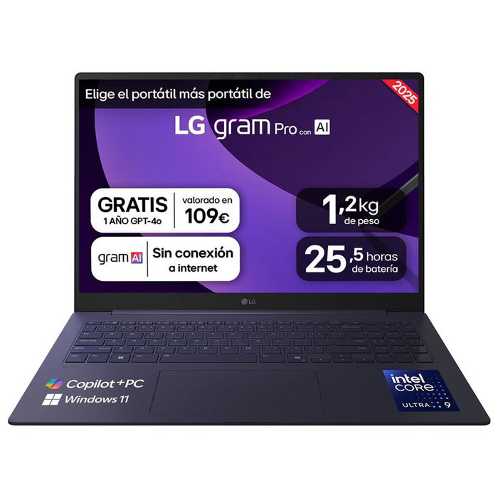LG Gram Pro 16Z90Ts Portatile Intel Core Ultra 9 32 Go RAM 1 To SSD 16" WQXGA Windows 11 Gris LG Gram Pro 16Z90Ts Portatile Intel Core Ultra 9 32 Go RAM 1 To SSD 16" WQXGA Windows 11 Gris