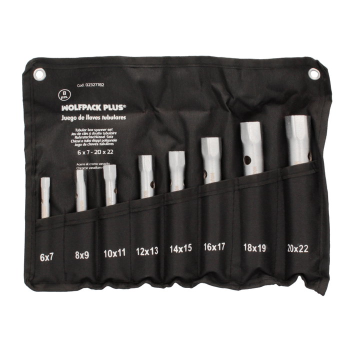 WOLFPACK LINEA PROFESIONAL Jeu de 8 clés à tube Maurer 6-22 mm WOLFPACK LINEA PROFESIONAL Jeu de 8 clés à tube Maurer 6-22 mm