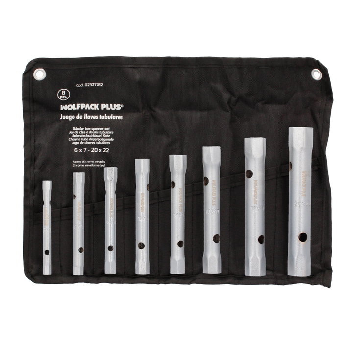 WOLFPACK LINEA PROFESIONAL Jeu de 8 clés à tube Maurer 6-22 mm WOLFPACK LINEA PROFESIONAL Jeu de 8 clés à tube Maurer 6-22 mm