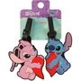 PEERS HARDY - Set de 2 Étiquettes de Bagage en Silicone Disney Angel & Stitch - Étiquettes de Voyage