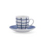 Quid Tasse avec sous-tasse Quid Kansas Bleu Céramique 90 ml (6 Unités)