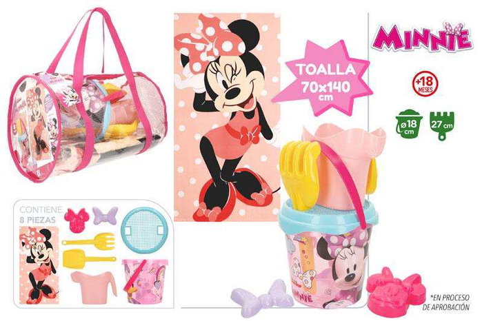 Color Baby Set Sac à Dos Seau Minnie avec 7 Accessoires et Serviette Color Baby Set Sac à Dos Seau Minnie avec 7 Accessoires et Serviette