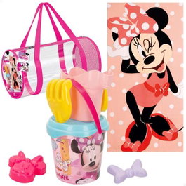 Color Baby Set Sac à Dos Seau Minnie avec 7 Accessoires et Serviette