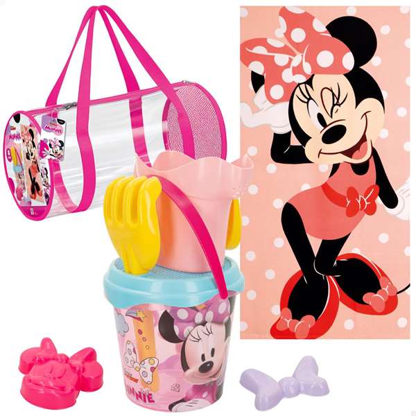 Color Baby Set Sac à Dos Seau Minnie avec 7 Accessoires et Serviette Color Baby Set Sac à Dos Seau Minnie avec 7 Accessoires et Serviette