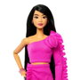 Barbie Poupée Deluxe Hyv26 Mattel avec Prothèse de Jambe Rose Articulée, Tenue Asymétrique à Franges Rose, Accessoires et Articulations Flexibles - Pour Enfants 4 Ans et Plus