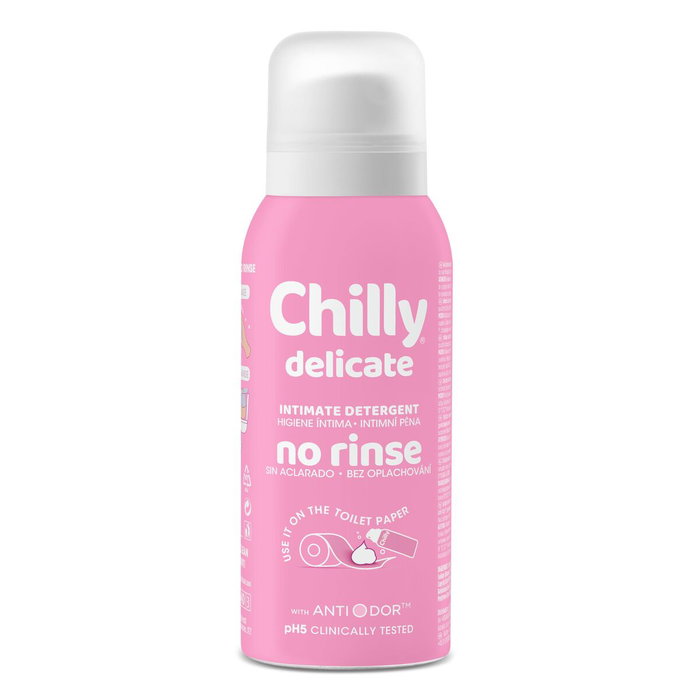 Chilly Mousse Hygiénique Sans Rinçage Délicate 100 ml Chilly Mousse Hygiénique Sans Rinçage Délicate 100 ml