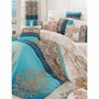 BigBuy Home Parure de couette Turquoise 3 Pièces (220 x 240 cm)Slip-on/Boutons