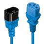 Lindy Câble d'alimentation IEC C14 vers C13 0.5m bleu - Rallonge secteur pour serveur et studio