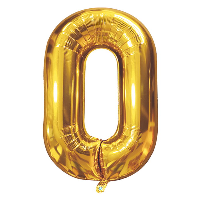 Party Time Ballon Chiffre Doré H.85 cm