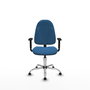 PIQUERAS Y CRESPO Chaise de bureau Algarra, similicuir bleu clair, mécanisme de contact permanent