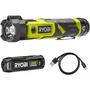 Ryobi Lampe torche 4V USB Lithium RLP4-120G avec batterie 2Ah et chargeur