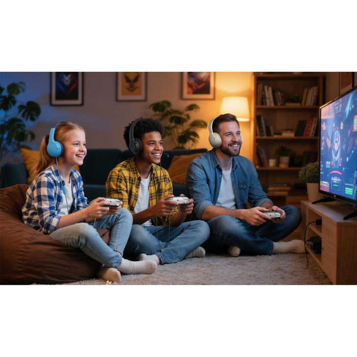 Belkin Inspire Casque Audio Enfant Filaire Noir avec Microfoldable Boom Mic et Adaptateur USB-C/3,5 mm Belkin Inspire Casque Audio Enfant Filaire Noir avec Microfoldable Boom Mic et Adaptateur USB-C/3,5 mm