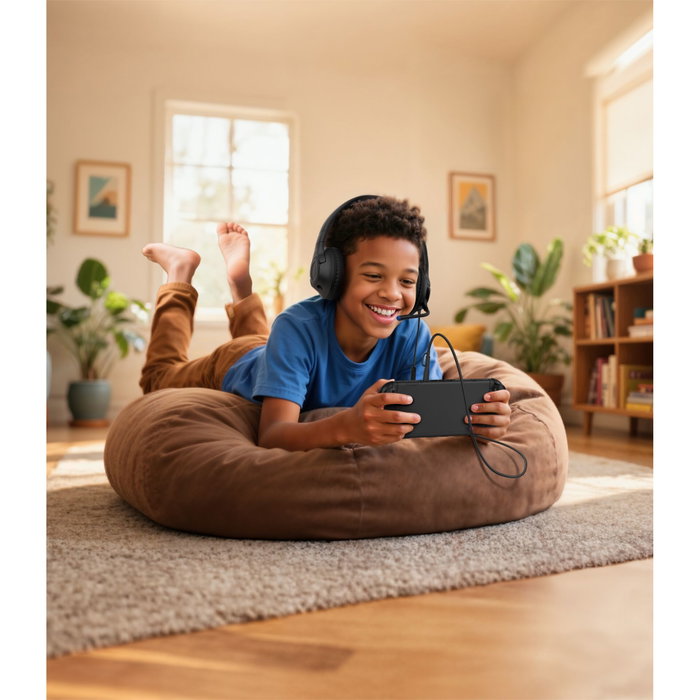 Belkin Inspire Casque Audio Enfant Filaire Noir avec Microfoldable Boom Mic et Adaptateur USB-C/3,5 mm Belkin Inspire Casque Audio Enfant Filaire Noir avec Microfoldable Boom Mic et Adaptateur USB-C/3,5 mm