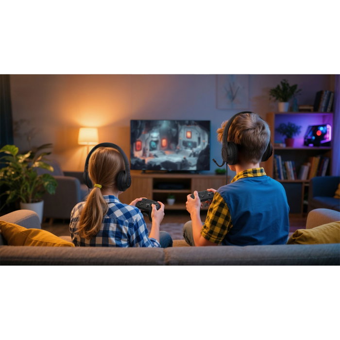 Belkin Inspire Casque Audio Enfant Filaire Noir avec Microfoldable Boom Mic et Adaptateur USB-C/3,5 mm Belkin Inspire Casque Audio Enfant Filaire Noir avec Microfoldable Boom Mic et Adaptateur USB-C/3,5 mm