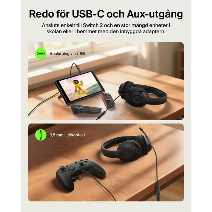 Belkin Inspire Casque audio filaire Noir pour enfants, compatible Nintendo Switch 2 Belkin Inspire Casque audio filaire Noir pour enfants, compatible Nintendo Switch 2