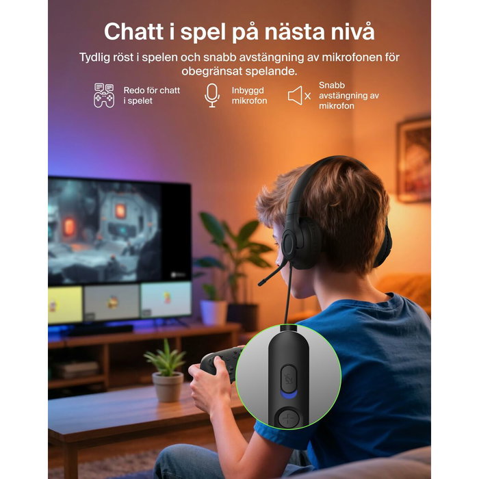Belkin Inspire Casque audio filaire Noir pour enfants, compatible Nintendo Switch 2 Belkin Inspire Casque audio filaire Noir pour enfants, compatible Nintendo Switch 2