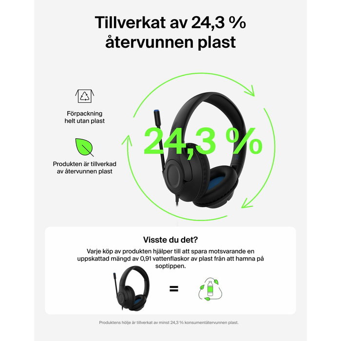 Belkin Inspire Casque audio filaire Noir pour enfants, compatible Nintendo Switch 2 Belkin Inspire Casque audio filaire Noir pour enfants, compatible Nintendo Switch 2