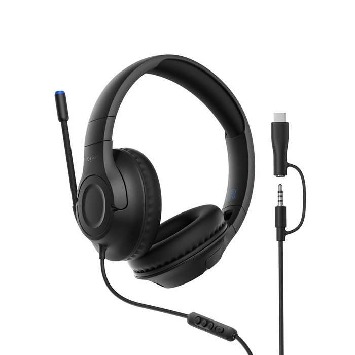 Belkin Inspire Casque audio filaire Noir pour enfants, compatible Nintendo Switch 2 Belkin Inspire Casque audio filaire Noir pour enfants, compatible Nintendo Switch 2
