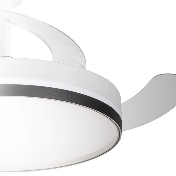 DAEWOO Ventilateur de plafond 42 pouces avec pales rétractables, moteur 30W et LED 36W