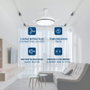 DAEWOO Ventilateur de plafond 42 pouces avec pales rétractables, moteur 30W et LED 36W
