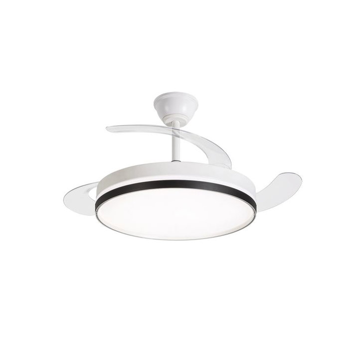 DAEWOO Ventilateur de plafond 42 pouces avec pales rétractables, moteur 30W et LED 36W