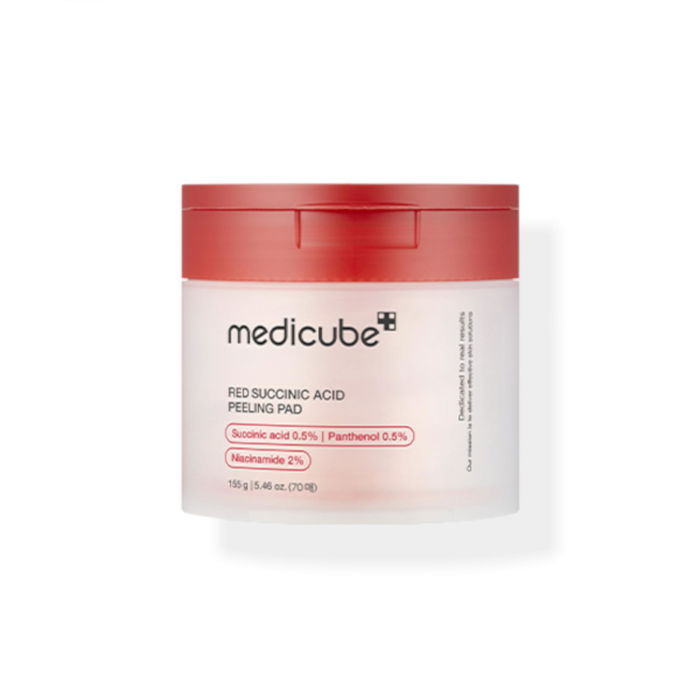 Medicube Peeling Pad à l'Acide Succinique Rouge, Lingettes Exfoliantes pour le Visage, Lotion Tonique Exfoliante, Soin de Peau, 70 pièces, 155 g Medicube Peeling Pad à l'Acide Succinique Rouge, Lingettes Exfoliantes pour le Visage, Lotion Tonique Exfoliante, Soin de Peau, 70 pièces, 155 g