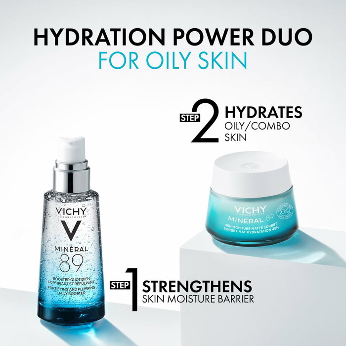 Vichy MINÉRAL 89 Gel sorbet mat hydratant 48H à l'acide hyaluronique 50 ml