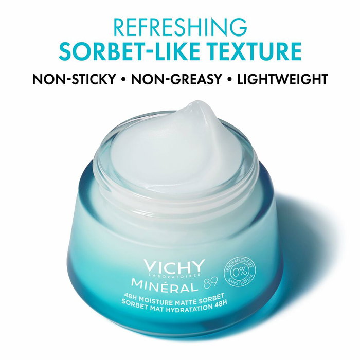 Vichy MINÉRAL 89 Gel sorbet mat hydratant 48H à l'acide hyaluronique 50 ml