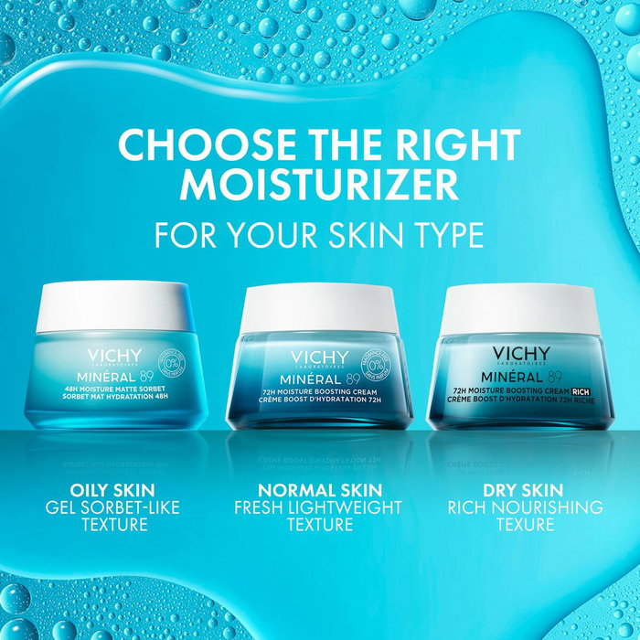 Vichy MINÉRAL 89 Gel sorbet mat hydratant 48H à l'acide hyaluronique 50 ml