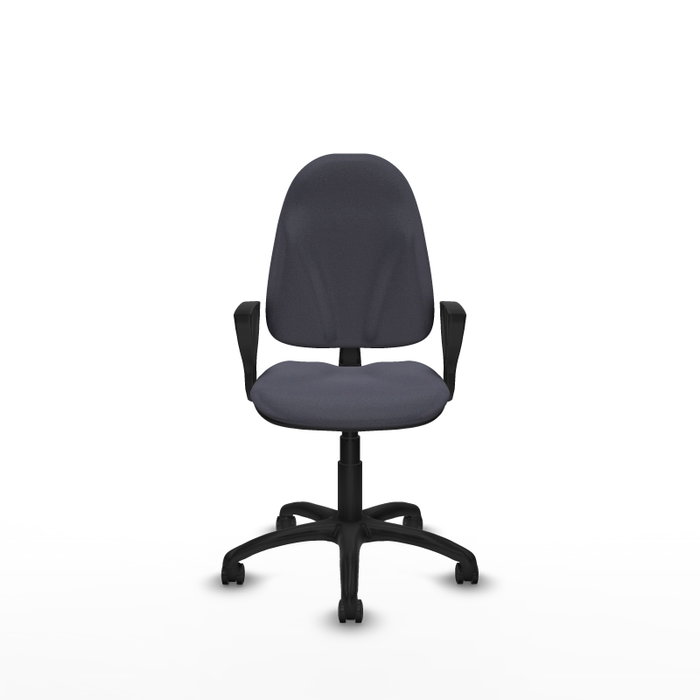 PIQUERAS Y CRESPO Chaise de bureau Algarra gris foncé avec accoudoirs fixes